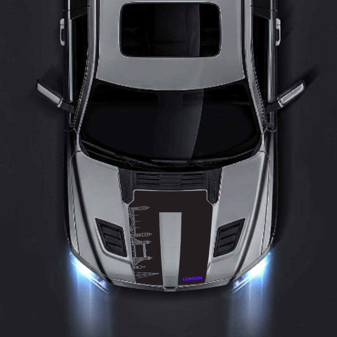 Performance Hood Panel Decal/Sticker - London Skyline - Cut Graphic Kit - For Dodge RAM 1500 2019-2025 - Premium Vinyl