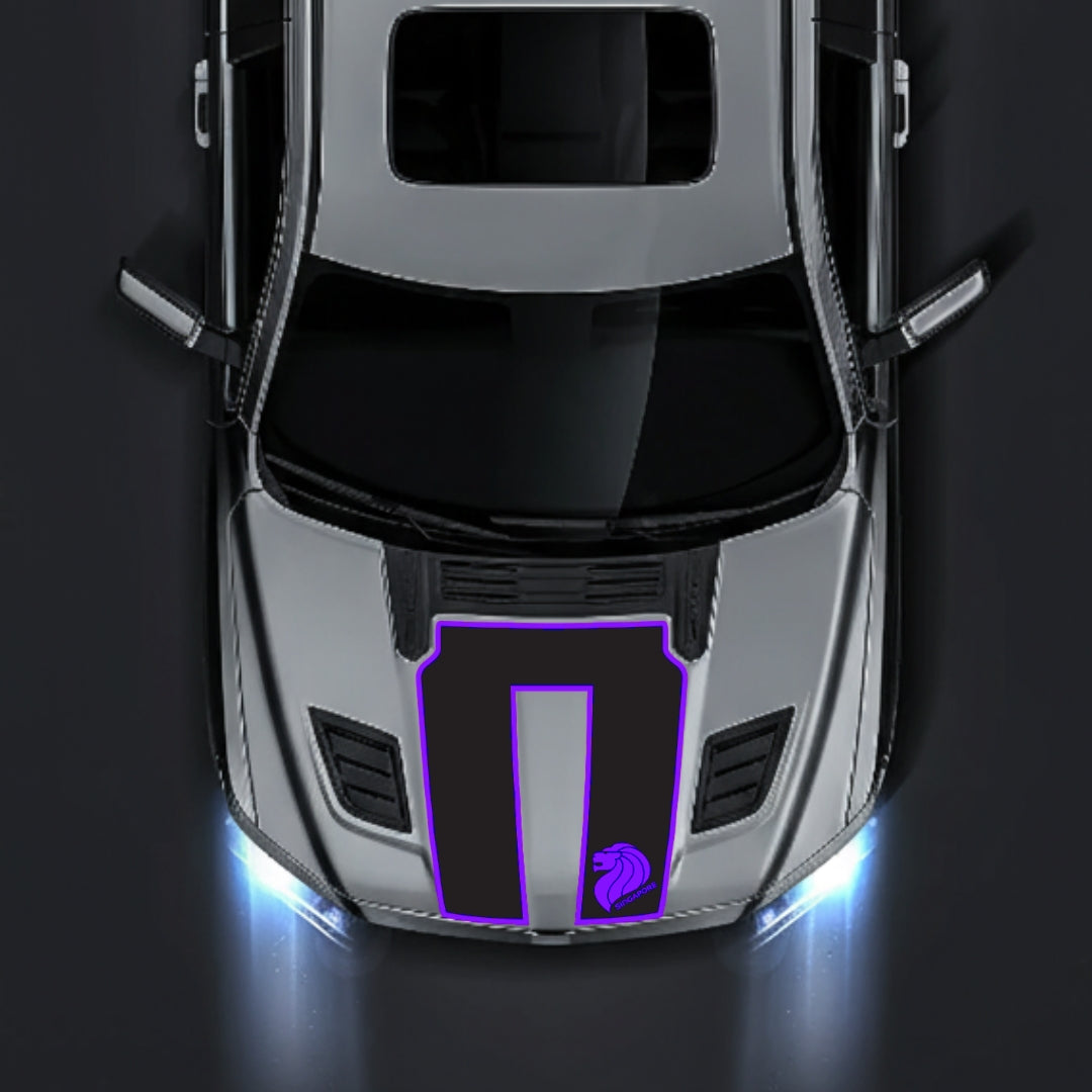 Performance Hood Panel Decal/Sticker - Singapore - Border Graphic Kit - For Dodge RAM 1500 2019-2025 - Premium Vinyl