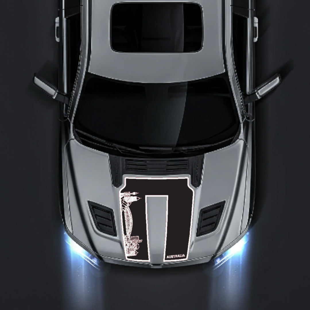 Hood Panel Decal/Sticker - Australia Skyline - Border Graphic Kit - For Dodge RAM 1500 2019-2025 - Premium Vinyl