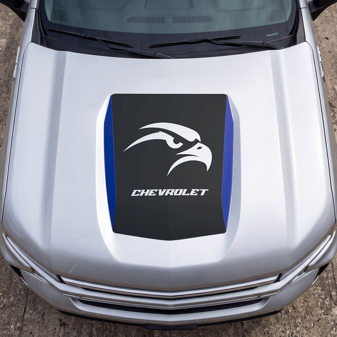 Hood Panel Decal/Sticker - Hawk Head Graphic Decal Graphic Kit - For Chevrolet Silverado 2019-2024 - Premium Vinyl
