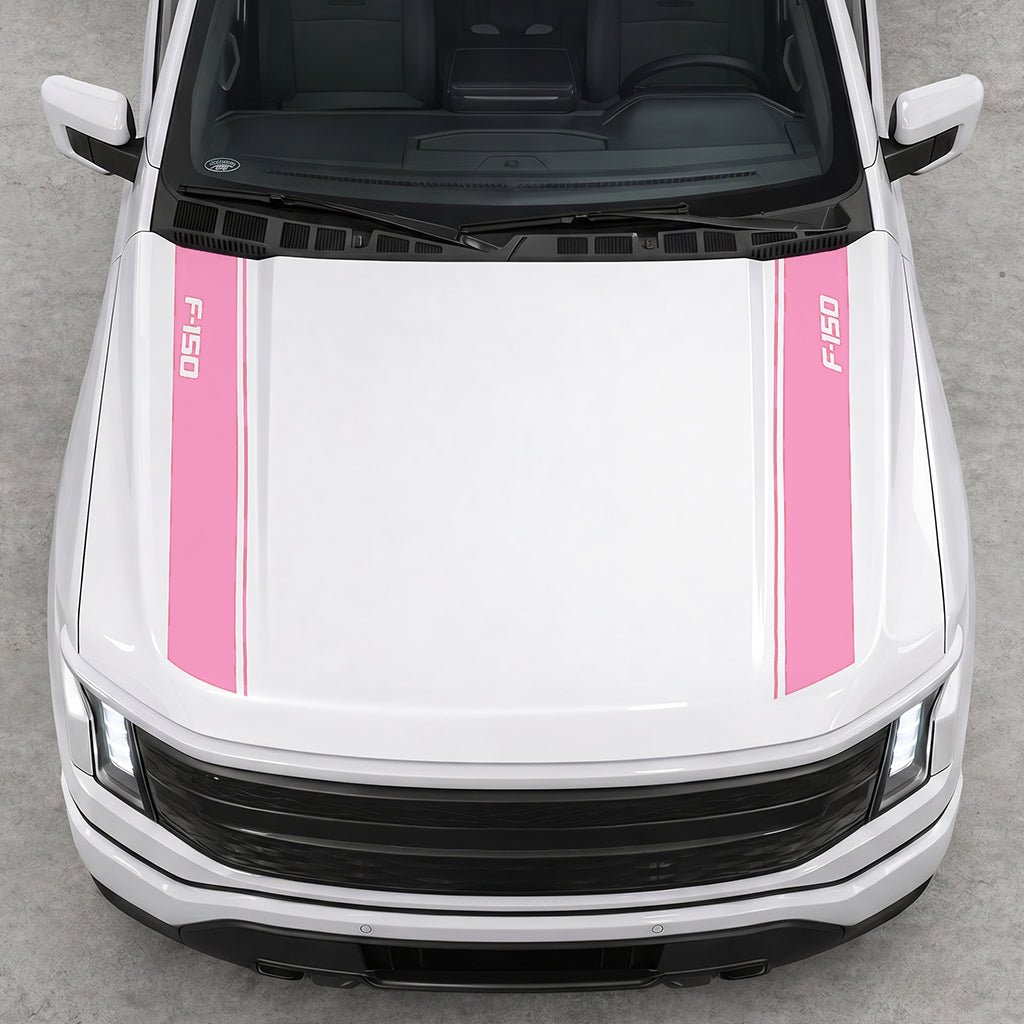 Hood Panel Decal/Sticker - Double Side Solid F150 Graphic Decal Graphic Kit - For Ford F-150 2015-2020 - Premium Vinyl