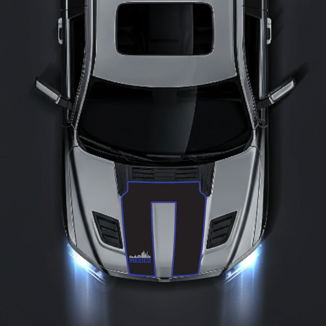 Hood Panel Decal/Sticker - Mexico - Cut - Border Graphic Kit - For Dodge RAM 1500 2019-2025 - Premium Vinyl
