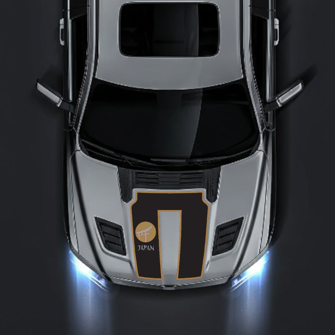 Hood Panel Decal/Sticker - Japan - Cut - Border Graphic Kit - For Dodge RAM 1500 2019-2025 - Premium Vinyl