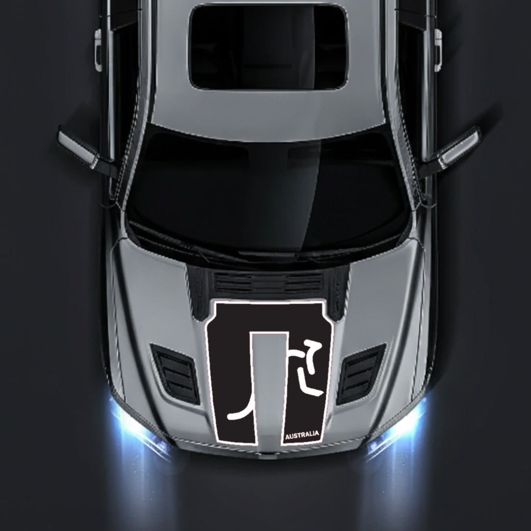 Hood Panel Decal/Sticker - Australia - Border Graphic Kit - For Dodge RAM 1500 2019-2025 - Premium Vinyl