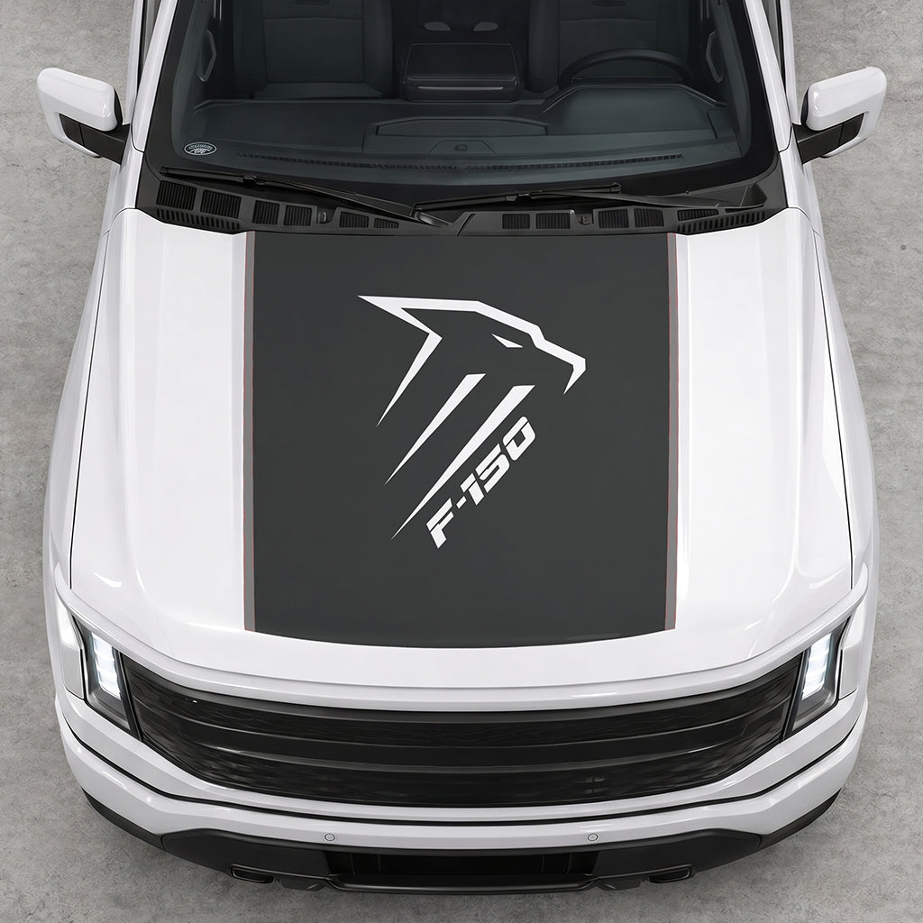 Hood Panel Decal/Sticker - Eagle Head Graphic Decal Graphic Kit - For Ford F-150 2015-2020 - Premium Vinyl