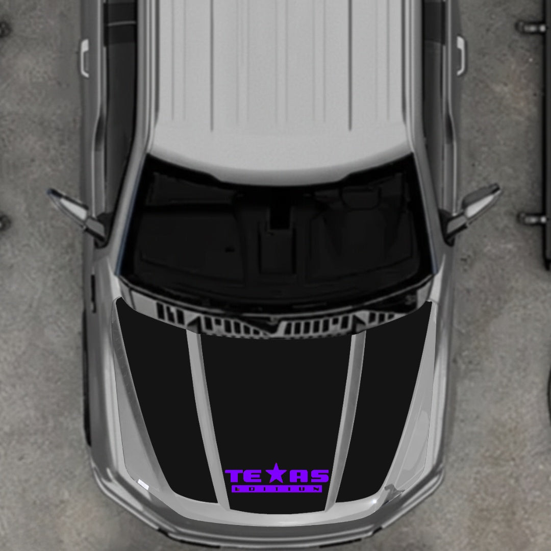 Hood Panel Decal/Sticker - Texas Graphic Kit - For Ford F-150 2020-2026 - Premium Vinyl