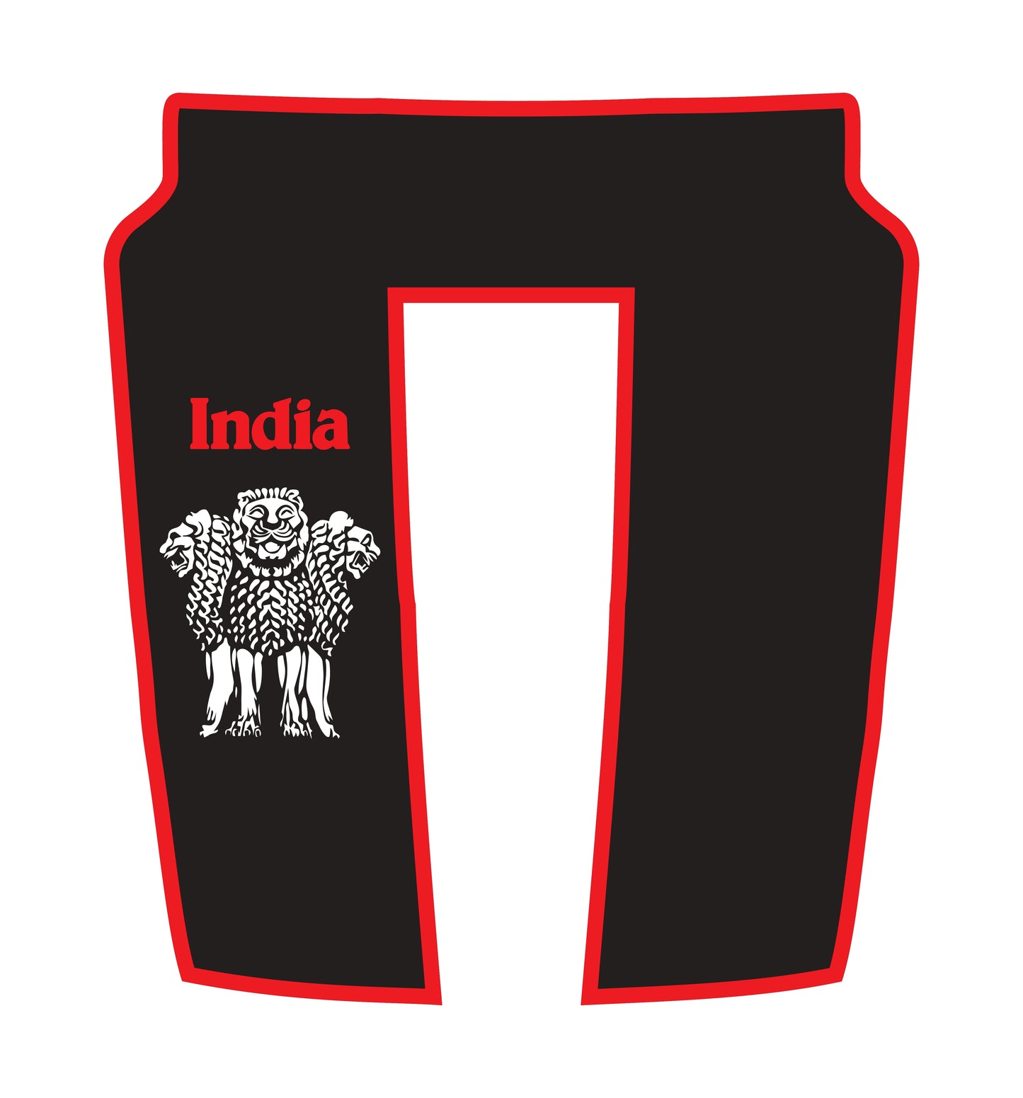Hood Panel Decal/Sticker - India - Cut - Border Graphic Kit - For Dodge RAM 1500 2019-2025 - Premium Vinyl