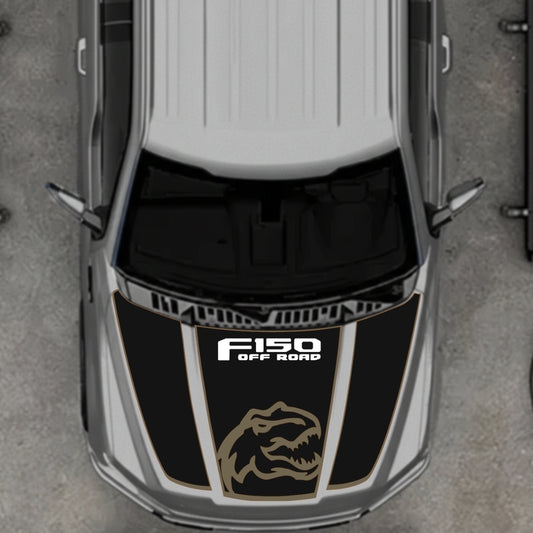 Hood Panel Decal/Sticker - Rex Style 5 Graphic Kit - For Ford F-150 2020-2026 - Premium Vinyl