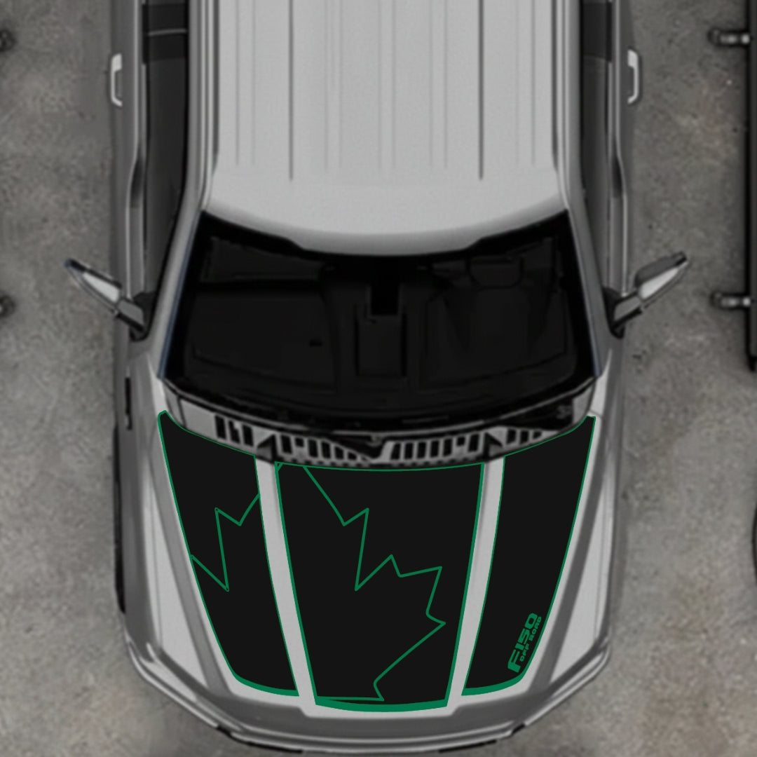Hood Panel Decal/Sticker - Canada Style 27 Graphic Kit - For Ford F-150 2020-2026 - Premium Vinyl