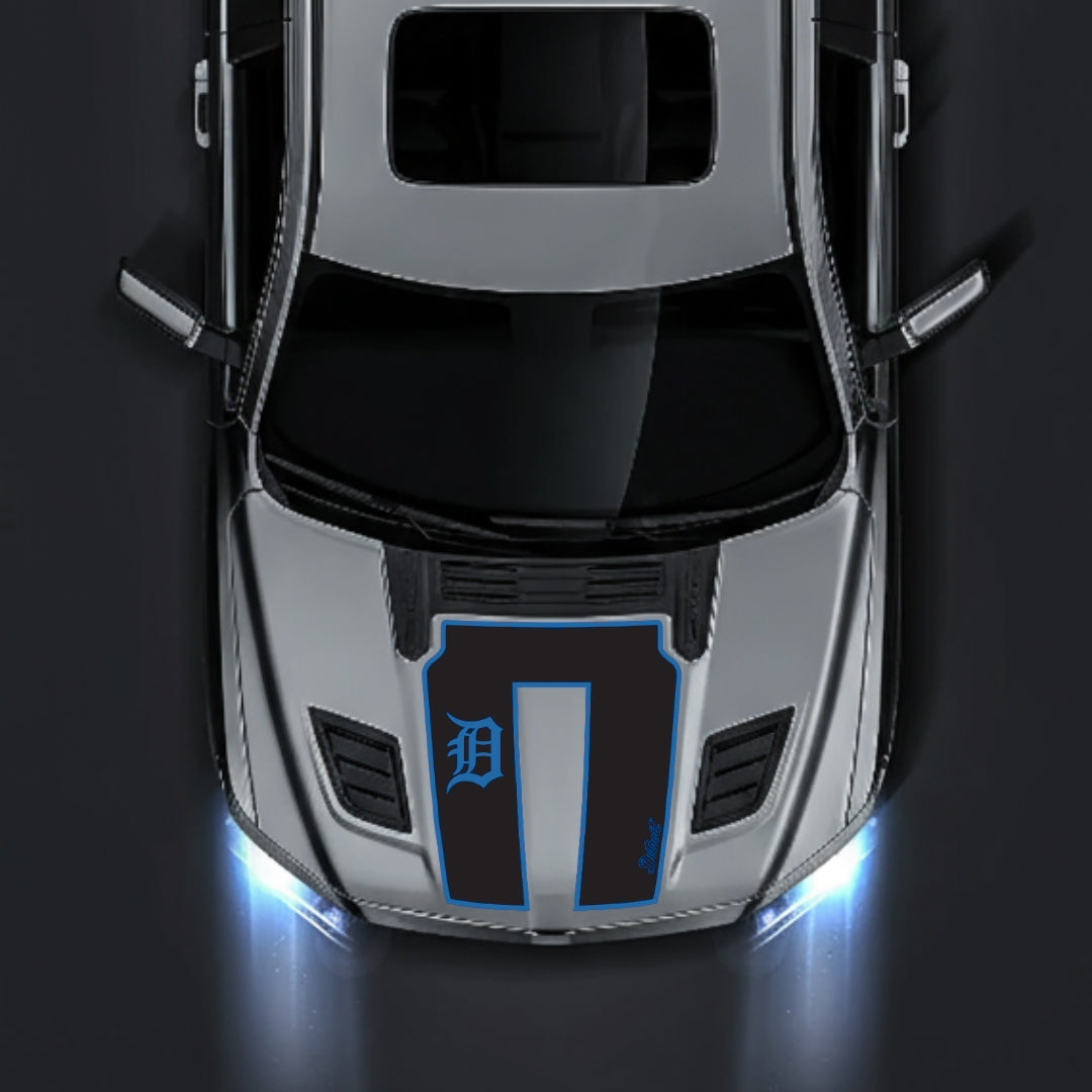 Performance Hood Panel Decal/Sticker - Detroit Street - Border Graphic Kit - For Dodge RAM 1500 2019-2025 - Premium Vinyl