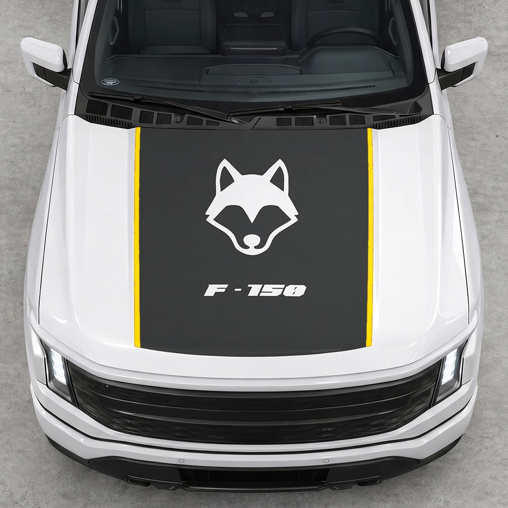 Hood Panel Decal/Sticker - Coyote Graphic Decal Graphic Kit - For Ford F-150 2015-2020 - Premium Vinyl