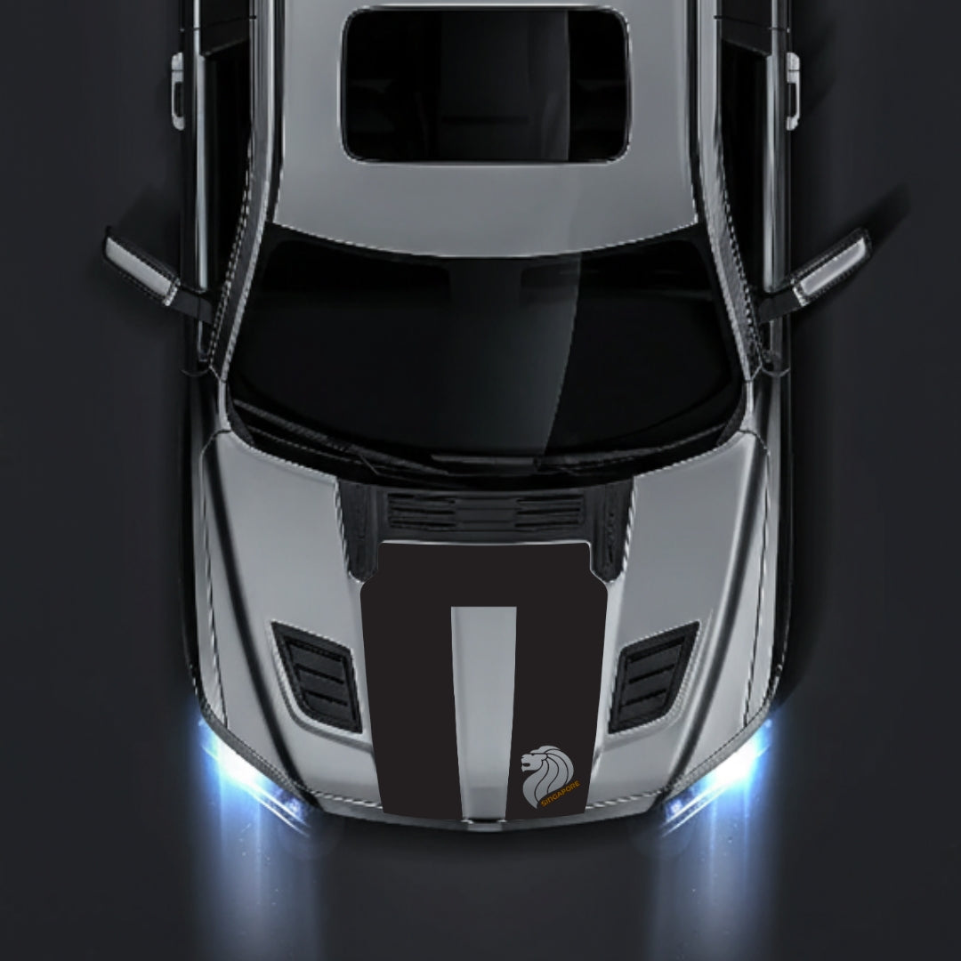 Performance Hood Panel Decal/Sticker - Singapore - Cut Graphic Kit - For Dodge RAM 1500 2019-2025 - Premium Vinyl
