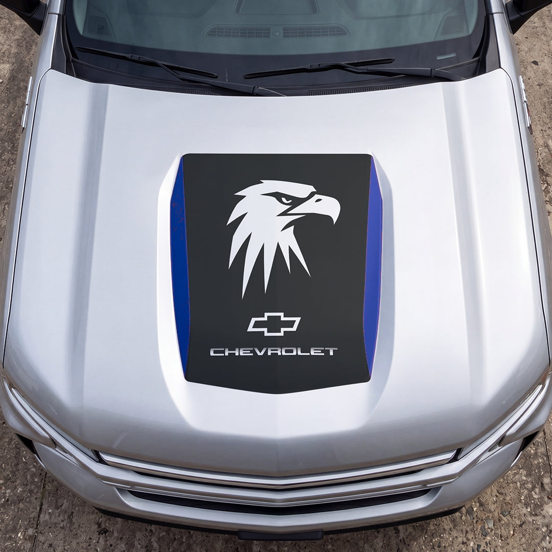 Hood Panel Decal/Sticker - Eagle Head Graphic Decal Graphic Kit - For Chevrolet Silverado 2019-2024 - Premium Vinyl