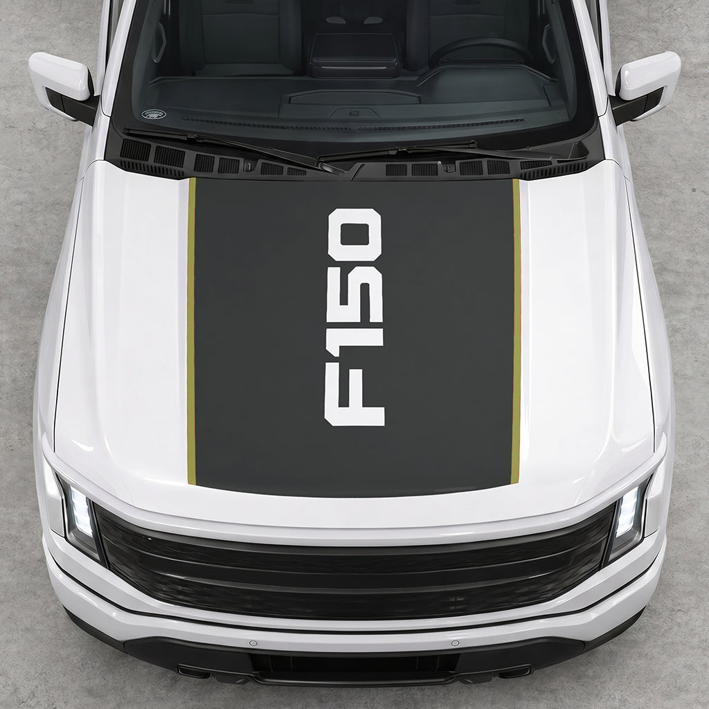 Hood Panel Decal/Sticker - Solid F150 Graphic Decal Graphic Kit - For Ford F-150 2015-2020 - Premium Vinyl