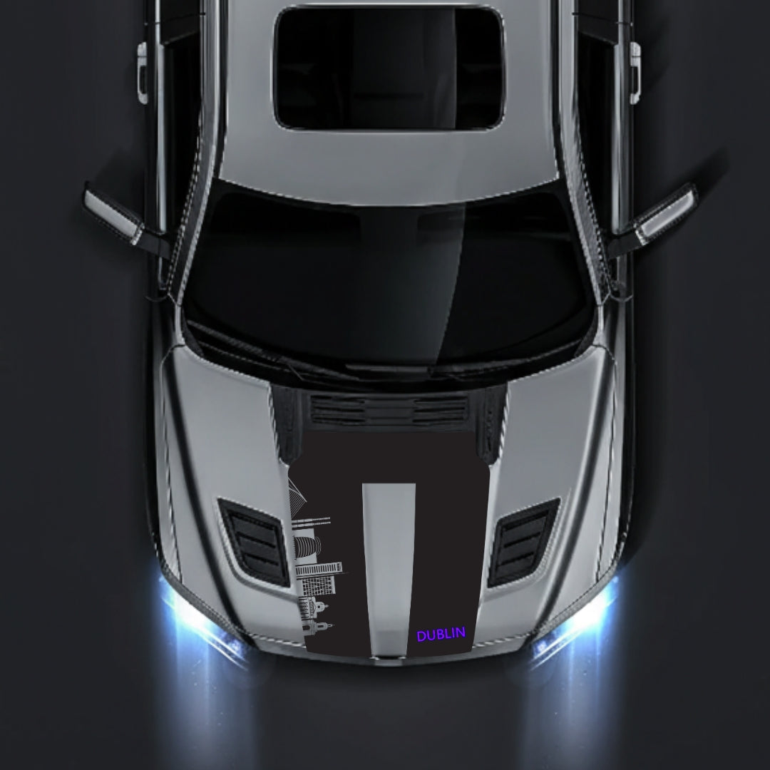 Performance Hood Panel Decal/Sticker - Dublin Skyline - Cut Graphic Kit - For Dodge RAM 1500 2019-2025 - Premium Vinyl