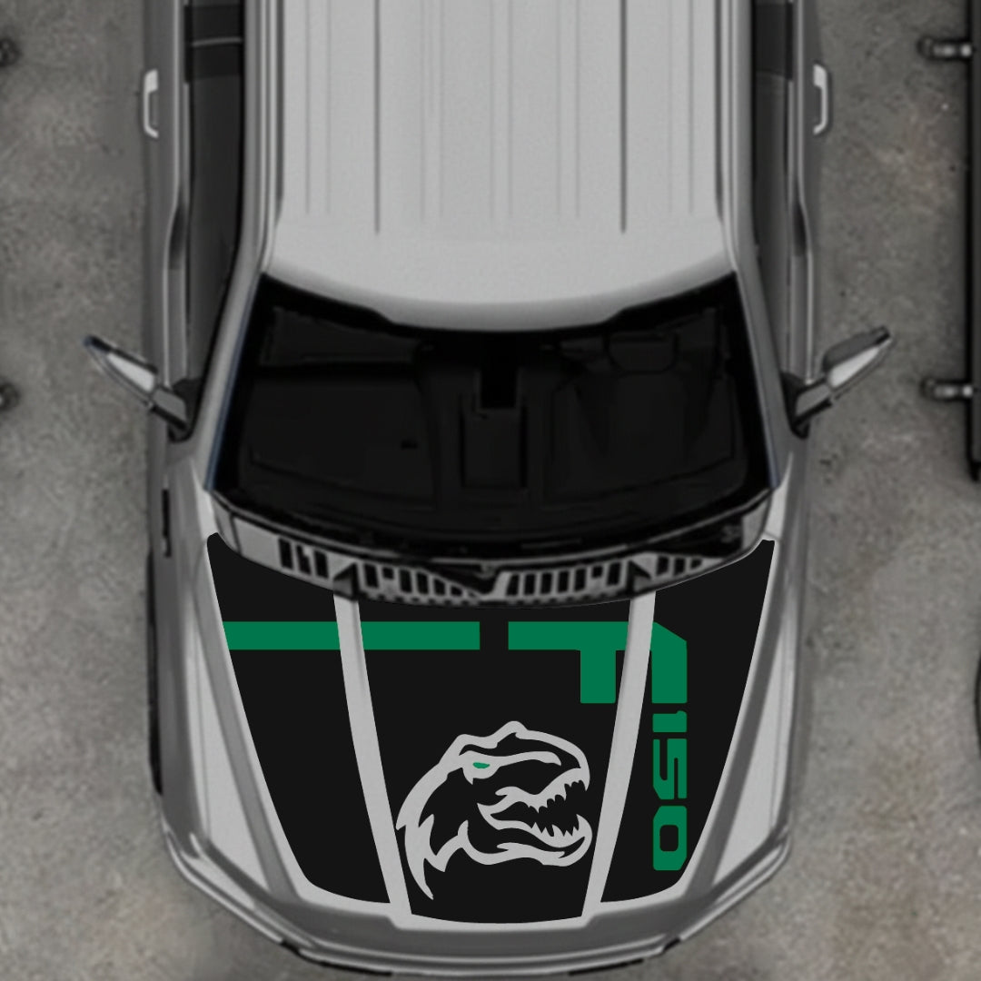 Hood Panel Decal/Sticker - Rex Style 3 Graphic Kit - For Ford F-150 2020-2026 - Premium Vinyl