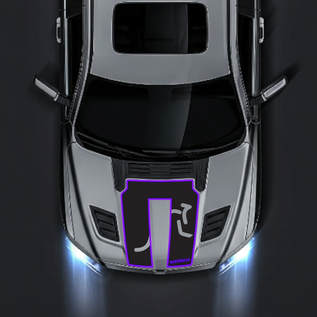 Performance Hood Panel Decal/Sticker - Australia - Cut - Border Graphic Kit - For Dodge RAM 1500 2019-2025 - Premium Vinyl