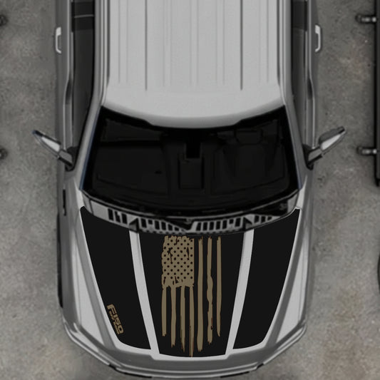 Hood Panel Decal/Sticker - USA Style 13 Graphic Kit - For Ford F-150 2020-2026 - Premium Vinyl