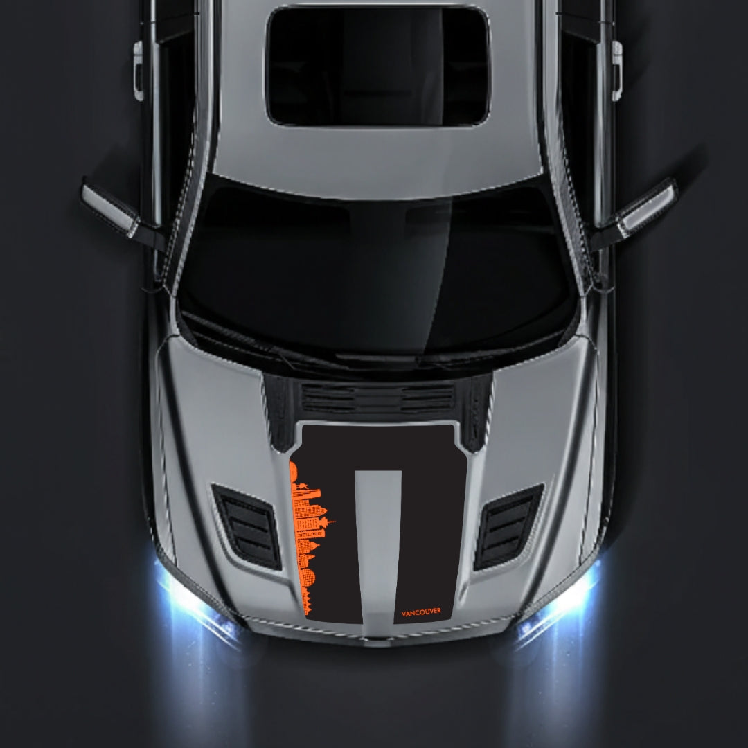 Hood Panel Decal/Sticker - Vancouver Skyline Graphic Kit - For Dodge RAM 1500 2019-2025 - Premium Vinyl