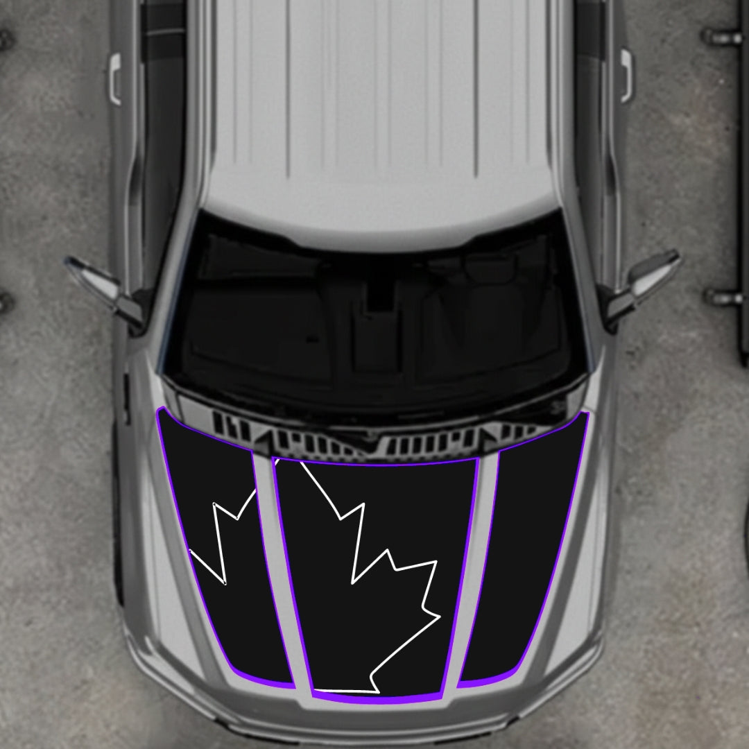 Hood Panel Decal/Sticker - Canada Style 26 Graphic Kit - For Ford F-150 2020-2026 - Premium Vinyl