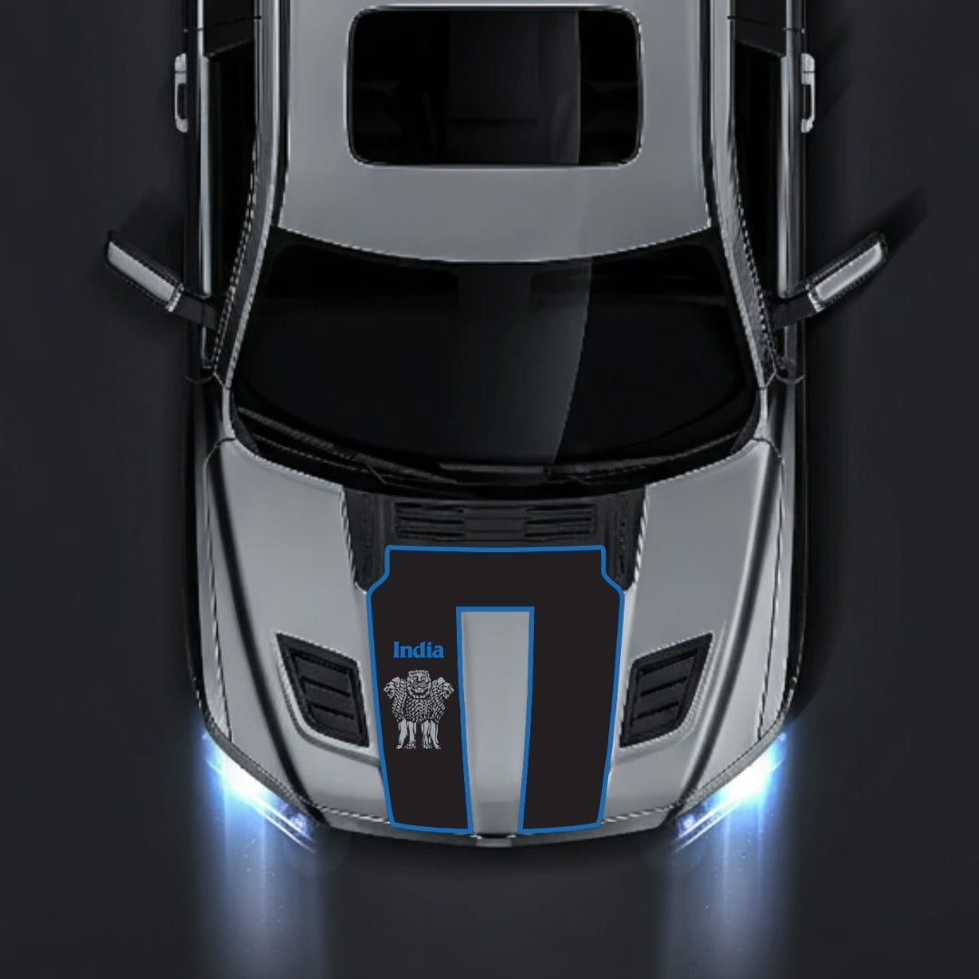 Performance Hood Panel Decal/Sticker - India - Cut - Border Graphic Kit - For Dodge RAM 1500 2019-2025 - Premium Vinyl