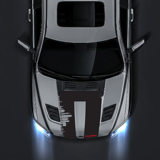 Hood Panel Decal/Sticker - California Skyline - Cut Graphic Kit - For Dodge RAM 1500 2019-2025 - Premium Vinyl