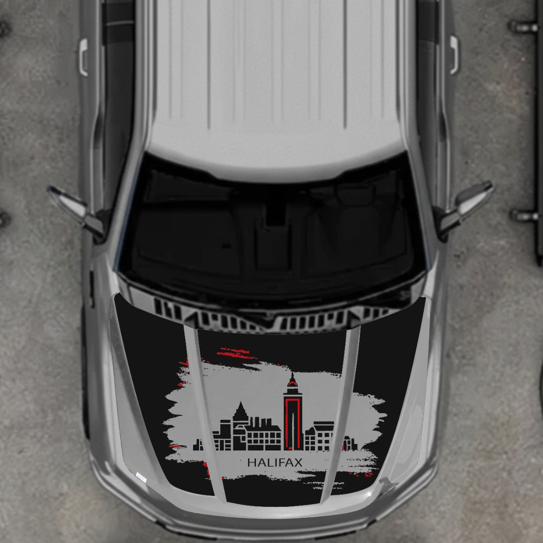 Hood Panel Decal/Sticker - Halifax - Cut Graphic Kit - For Ford F-150 2020-2026 - Premium Vinyl