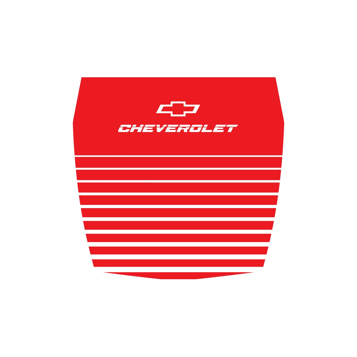 Hood Panel Decal/Sticker - Solid Wavy Graphic Decal Graphic Kit - For Chevrolet Silverado 2019-2024 - Premium Vinyl