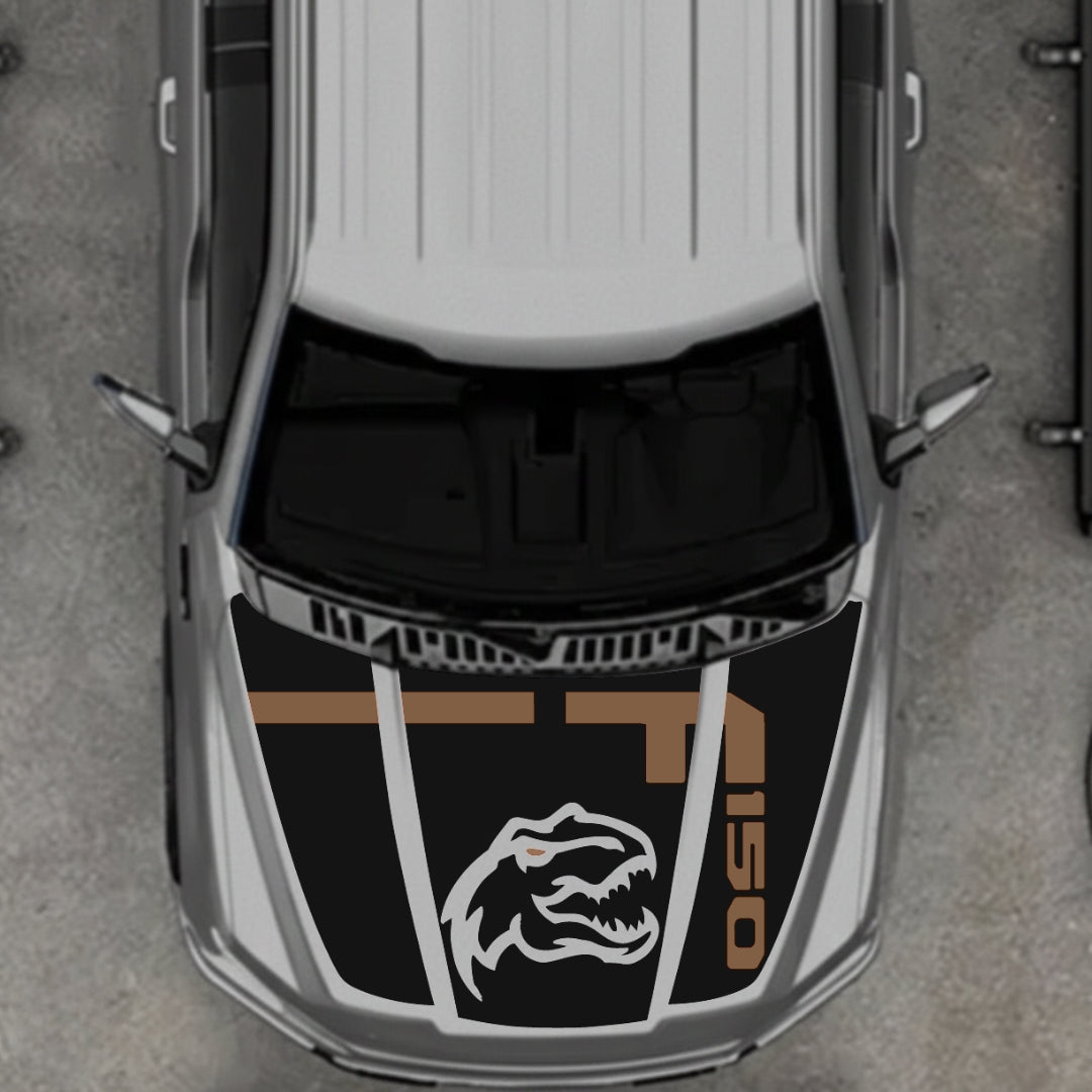 Hood Panel Decal/Sticker - Rex Style 3 Graphic Kit - For Ford F-150 2020-2026 - Premium Vinyl