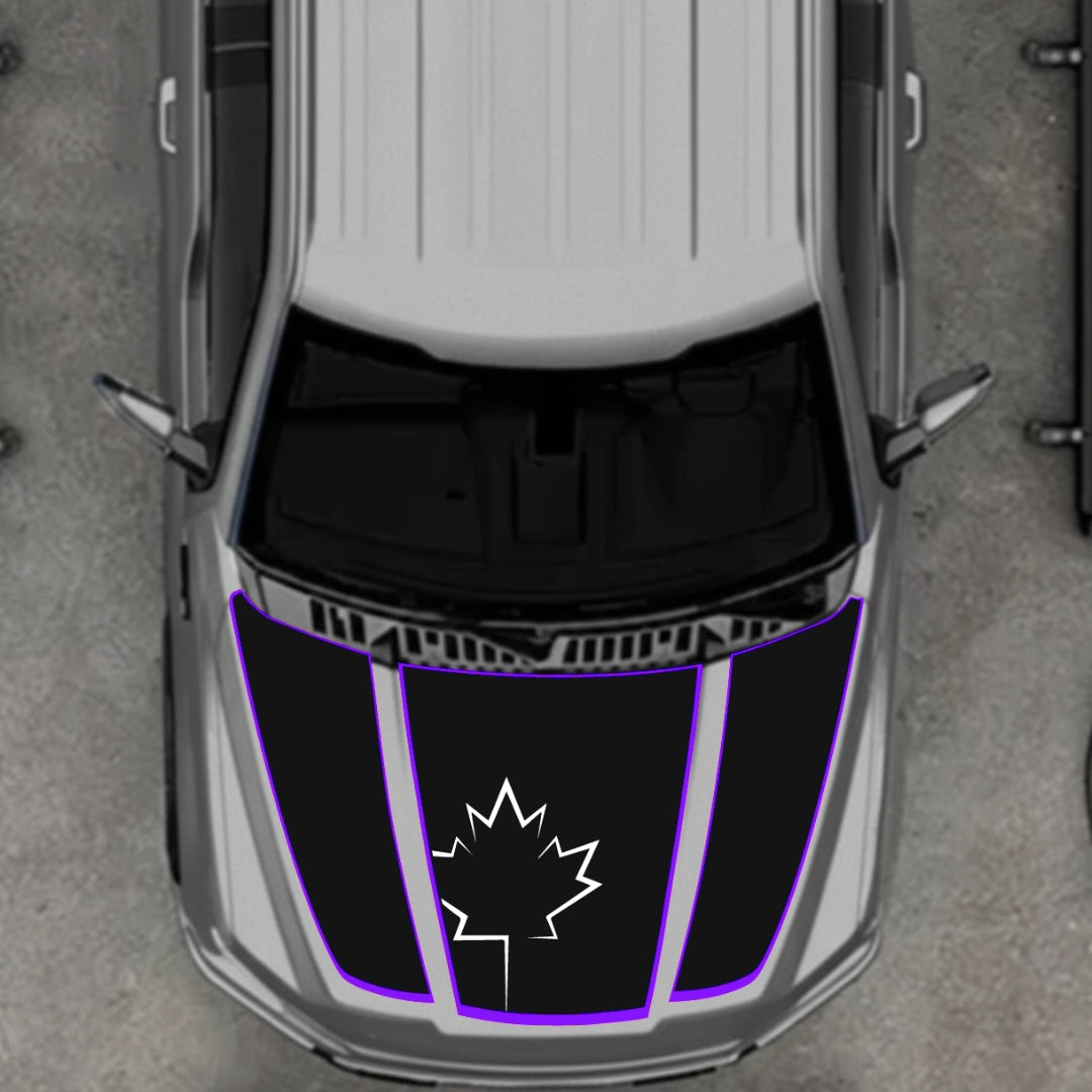 Hood Panel Decal/Sticker - Canada Style 11 Graphic Kit - For Ford F-150 2020-2026 - Premium Vinyl