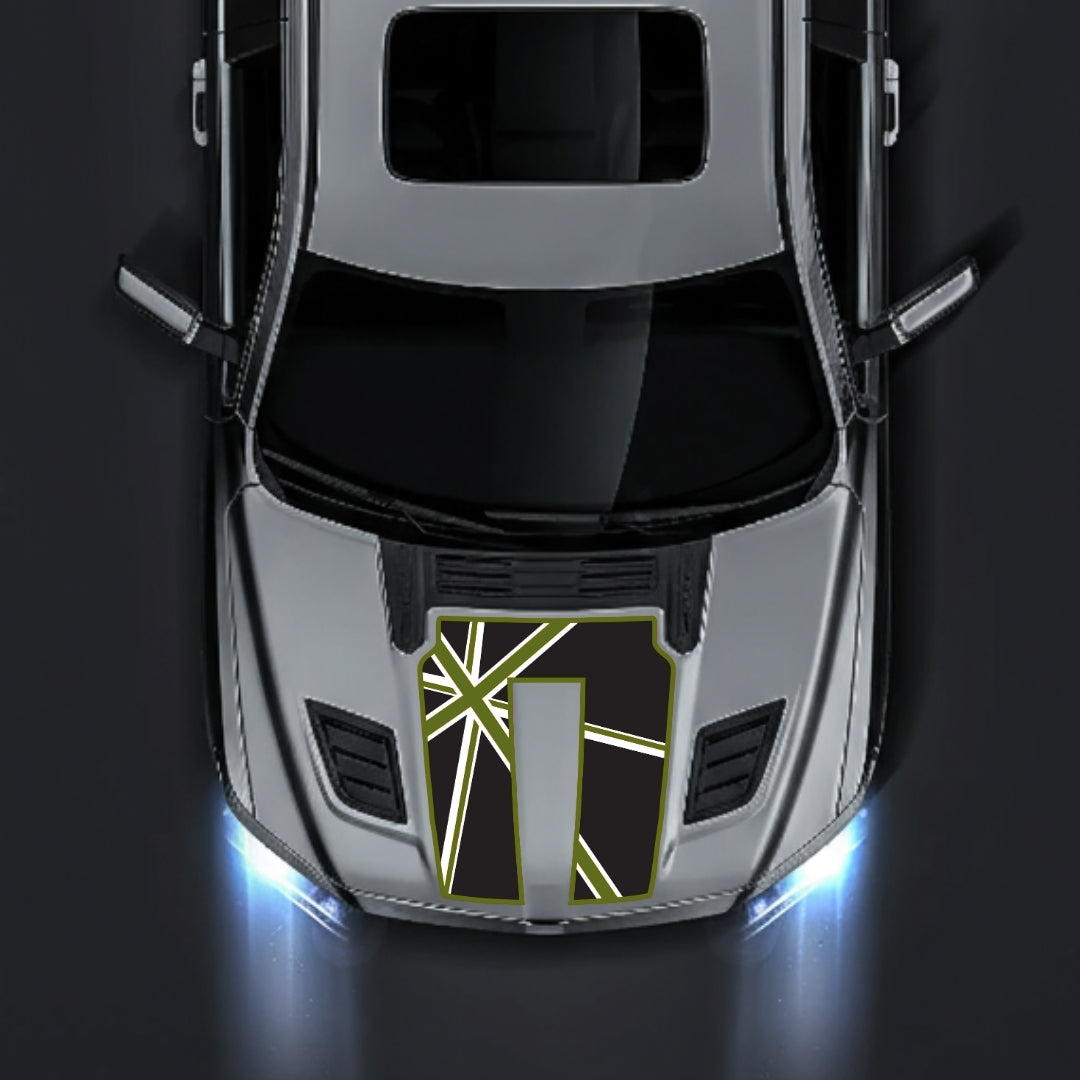 Performance Hood Panel Decal/Sticker - England - Border Graphic Kit - For Dodge RAM 1500 2019-2025 - Premium Vinyl