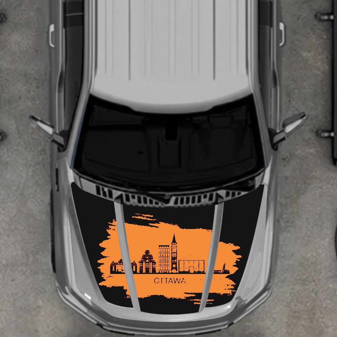 Hood Panel Decal/Sticker - Ottawa Graphic Kit - For Ford F-150 2020-2026 - Premium Vinyl