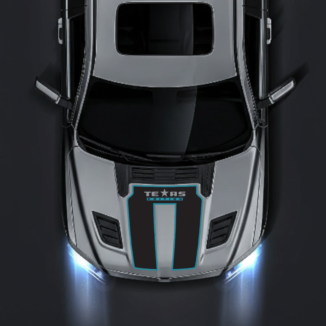 Hood Panel Decal/Sticker - Texas Edition - Cut - Border Graphic Kit - For Dodge RAM 1500 2019-2025 - Premium Vinyl