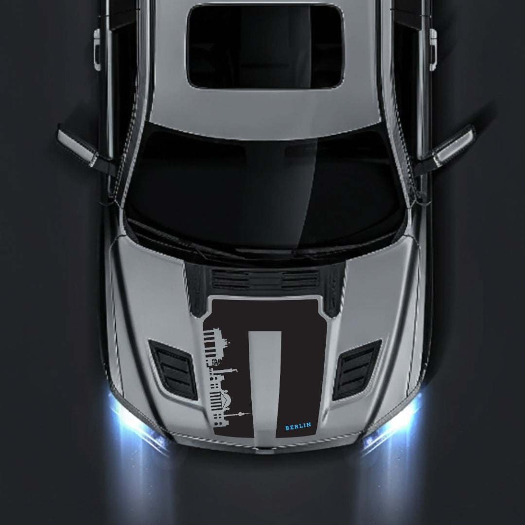 Hood Panel Decal/Sticker - Berlin Skyline - Cut Graphic Kit - For Dodge RAM 1500 2019-2025 - Premium Vinyl