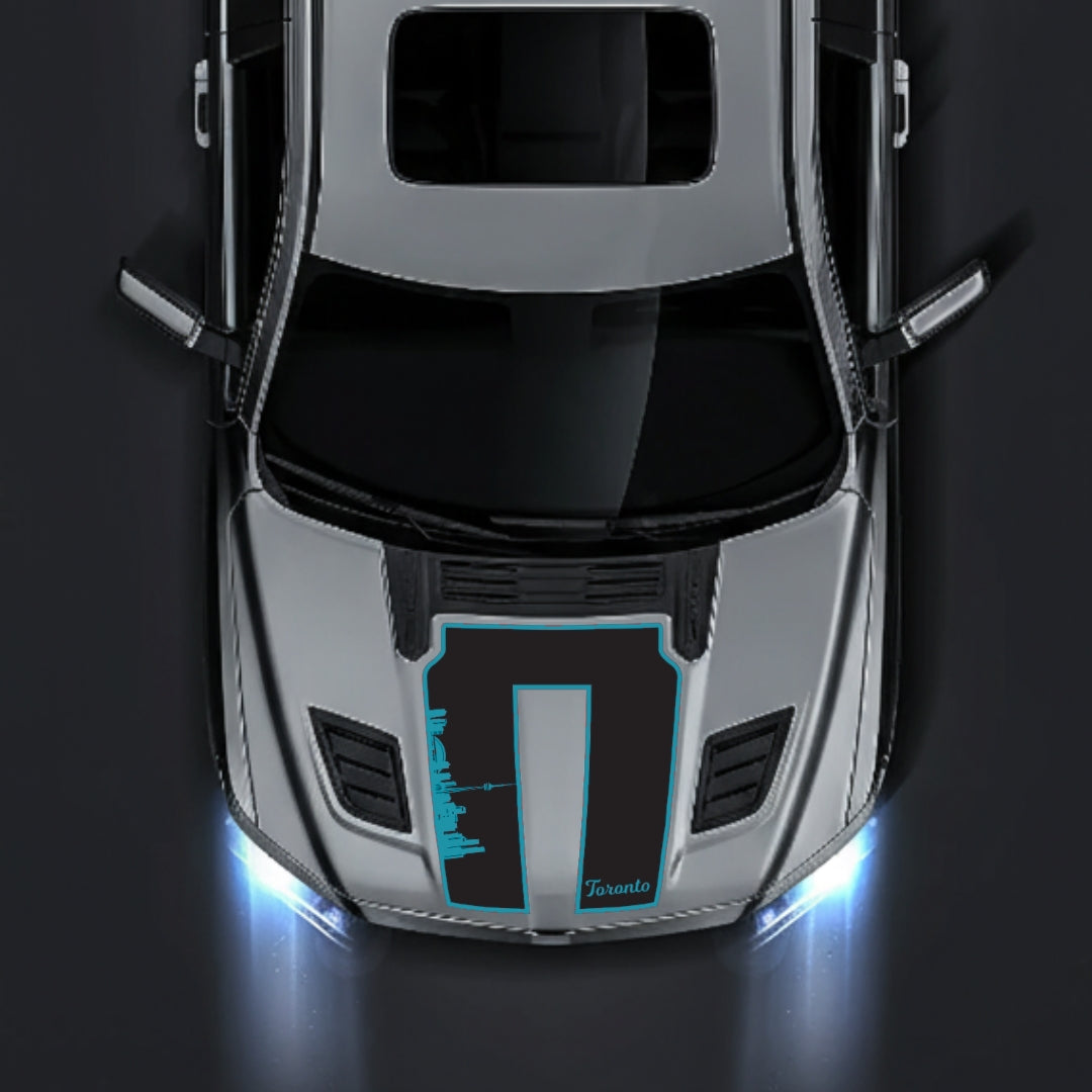 Hood Panel Decal/Sticker - Toronto Skyline - Border Graphic Kit - For Dodge RAM 1500 2019-2025 - Premium Vinyl
