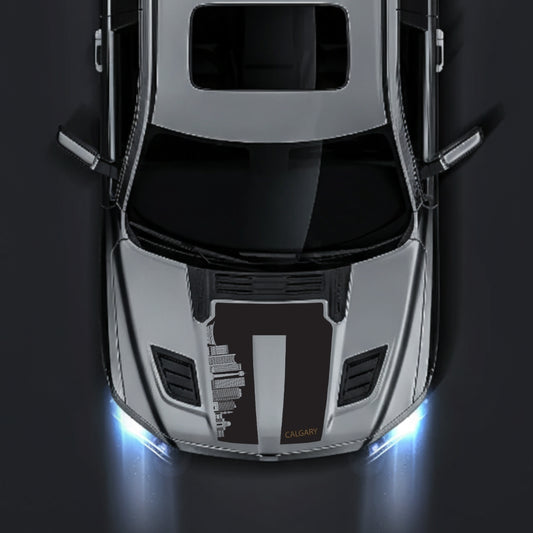 Performance Hood Panel Decal/Sticker - Calgary Skyline - Cut Graphic Kit - For Dodge RAM 1500 2019-2025 - Premium Vinyl
