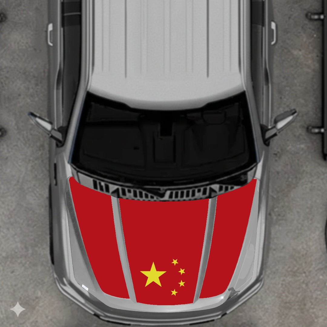 Hood Panel Decal/Sticker - China Flag Graphic Kit - For Ford F-150 2020-2026 - Premium Vinyl