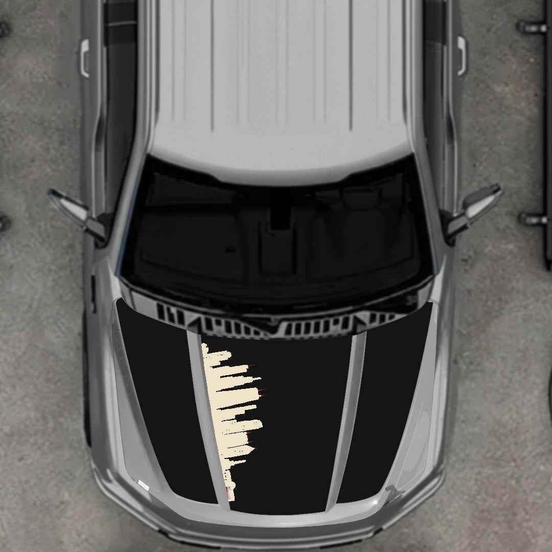 Hood Panel Decal/Sticker - Dubai Graphic Kit - For Ford F-150 2020-2026 - Premium Vinyl