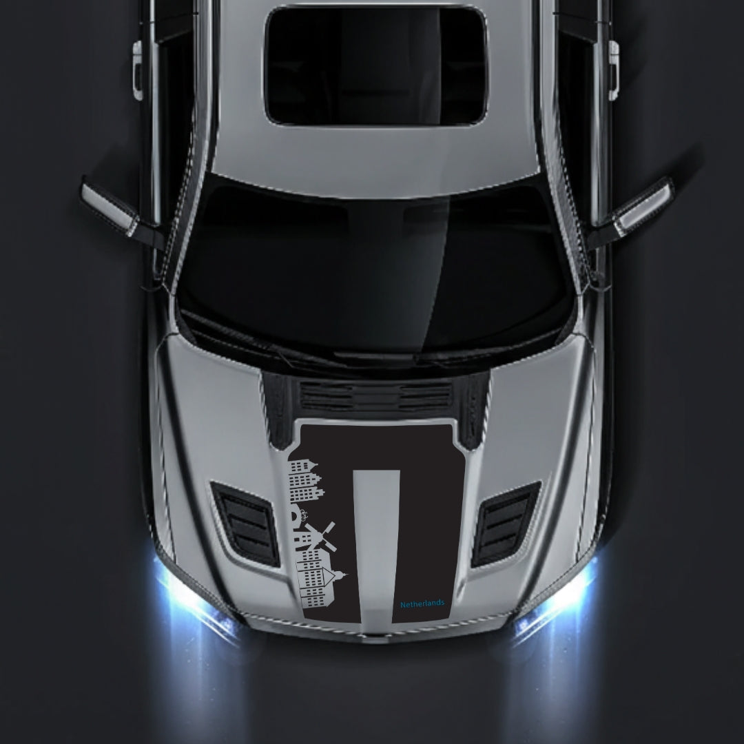 Performance Hood Panel Decal/Sticker - Netherlands Skyline - Cut Graphic Kit - For Dodge RAM 1500 2019-2025 - Premium Vinyl