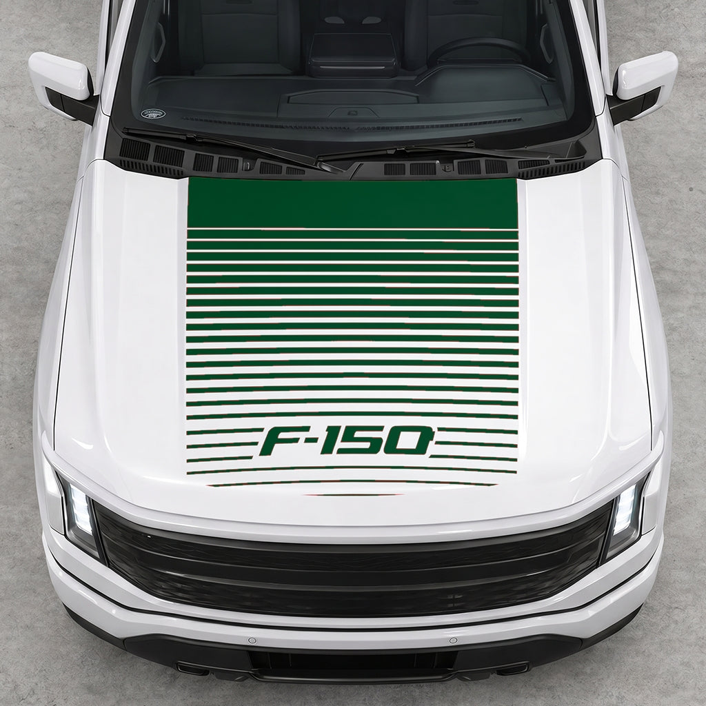 Hood Panel Decal/Sticker - Waves F150 Graphic Decal Graphic Kit - For Ford F-150 2015-2020 - Premium Vinyl