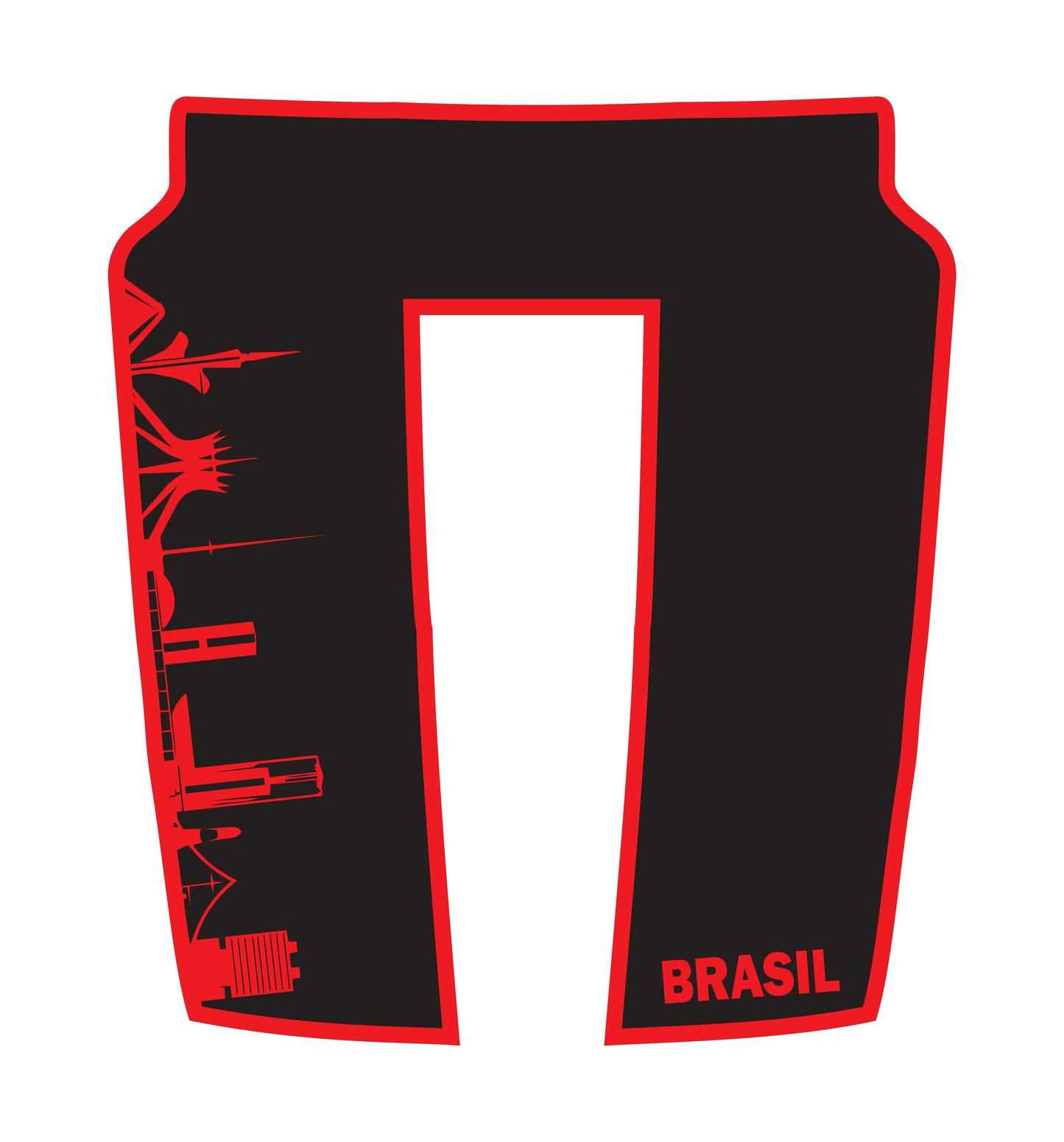 Hood Panel Decal/Sticker - Brazil Skyline - Border Graphic Kit - For Dodge RAM 1500 2019-2025 - Premium Vinyl