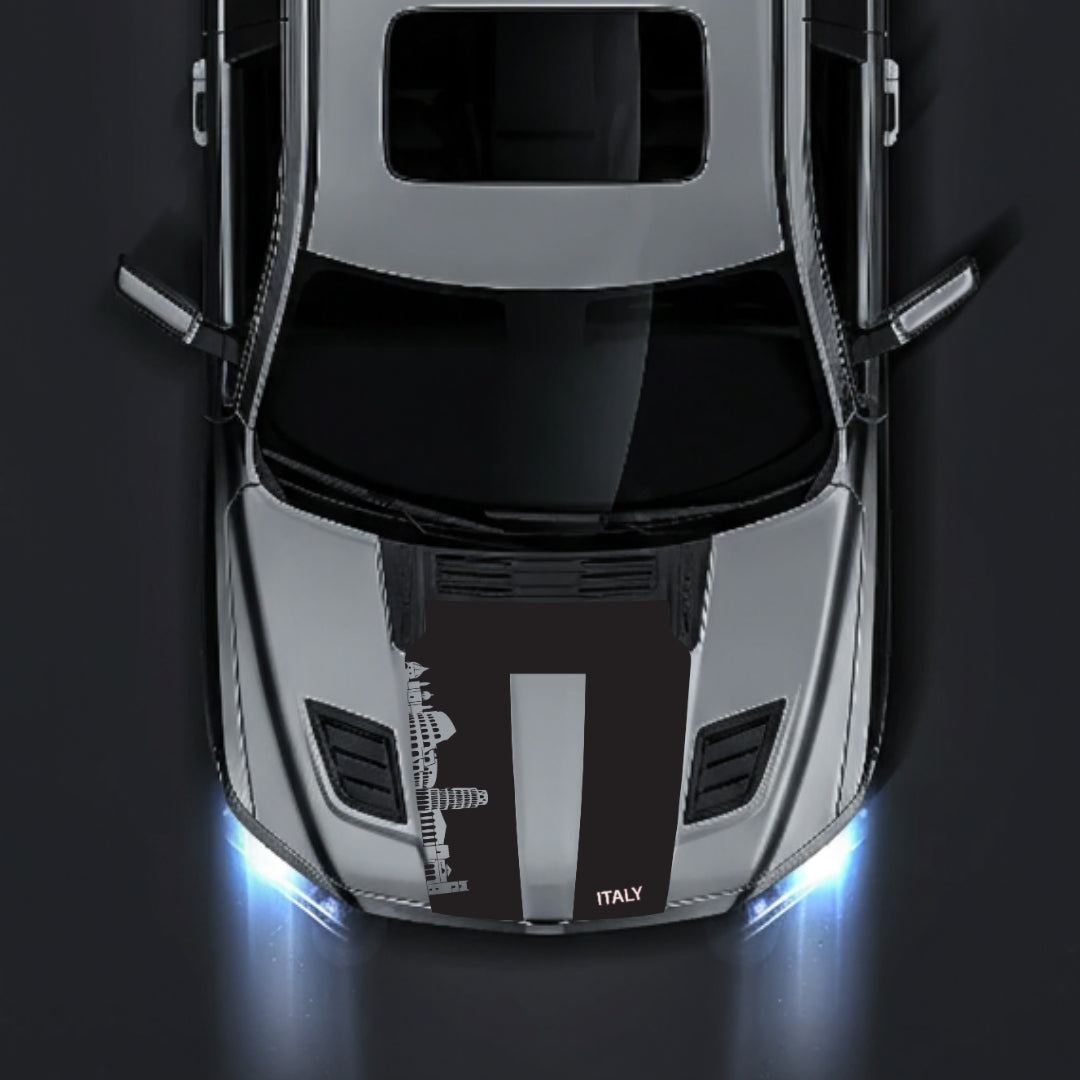 Hood Panel Decal/Sticker - Italy Skyline - Cut Graphic Kit - For Dodge RAM 1500 2019-2025 - Premium Vinyl