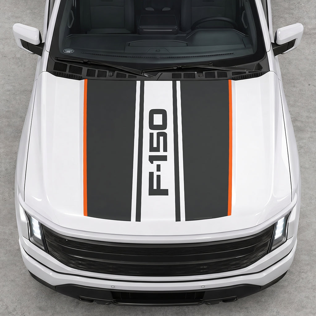 Hood Panel Decal/Sticker - Road F150 Graphic Decal Graphic Kit - For Ford F-150 2015-2020 - Premium Vinyl