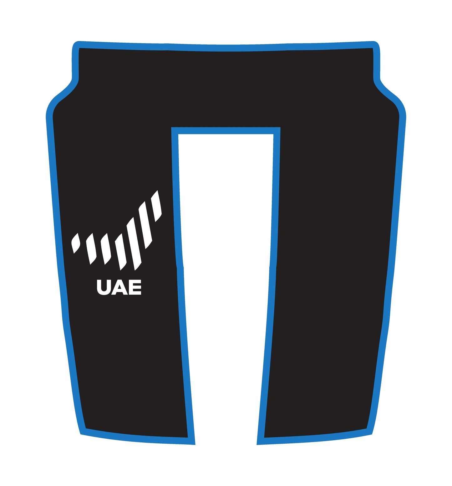 Performance Hood Panel Decal/Sticker - United Arab Emirates - Cut - Border Graphic Kit - For Dodge RAM 1500 2019-2025 - Premium Vinyl