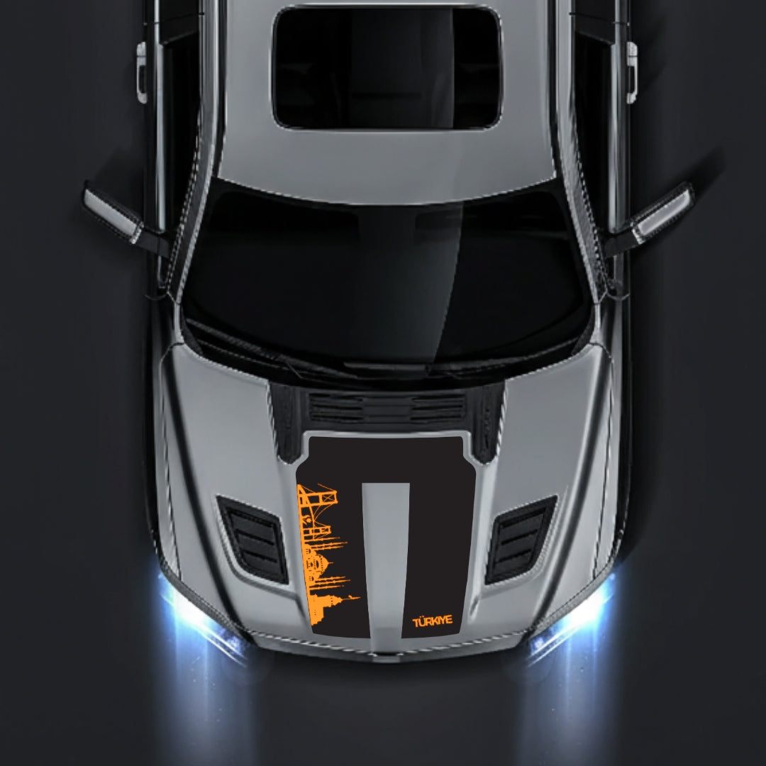 Hood Panel Decal/Sticker - Turkey Skyline Graphic Kit - For Dodge RAM 1500 2019-2025 - Premium Vinyl