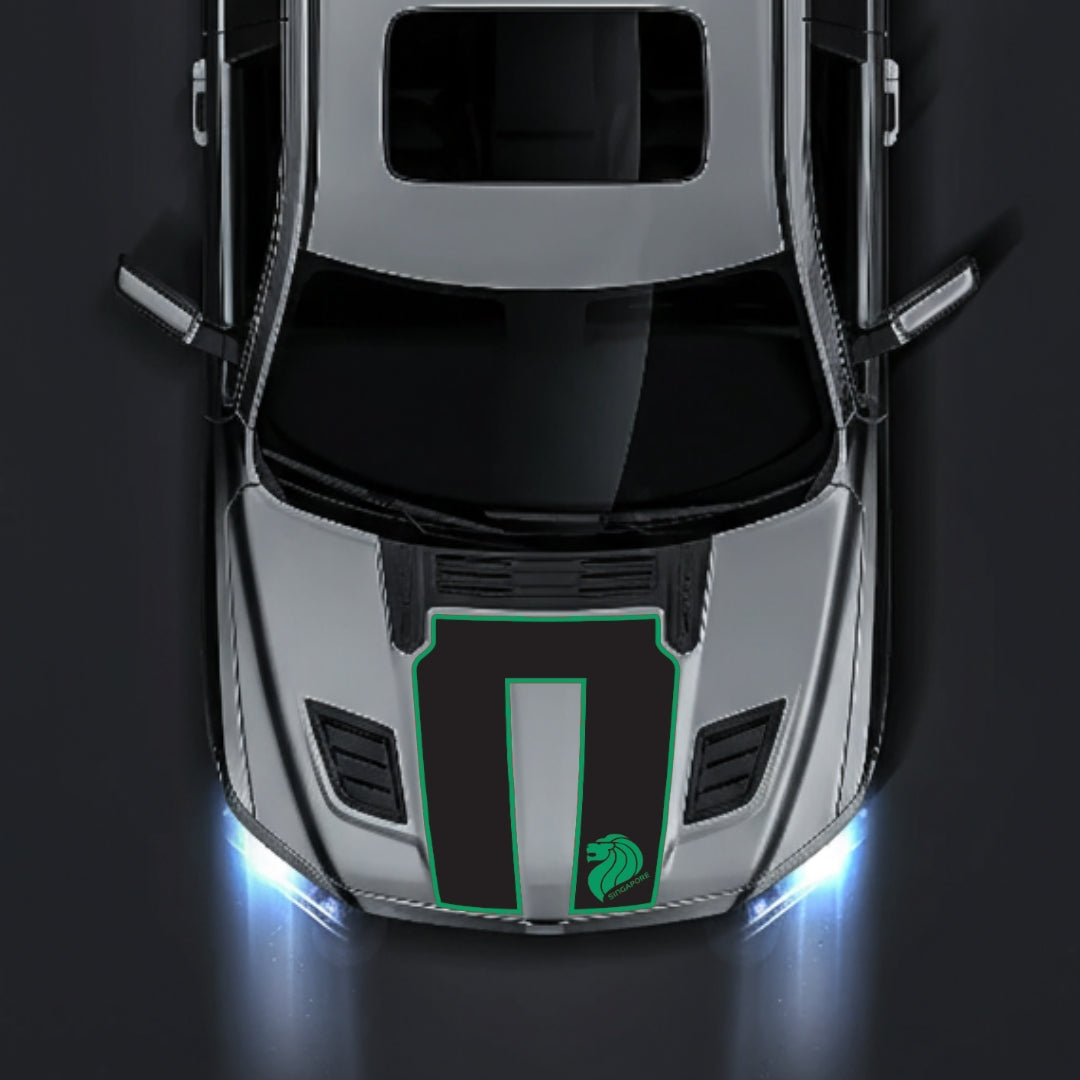 Hood Panel Decal/Sticker - Singapore - Border Graphic Kit - For Dodge RAM 1500 2019-2025 - Premium Vinyl