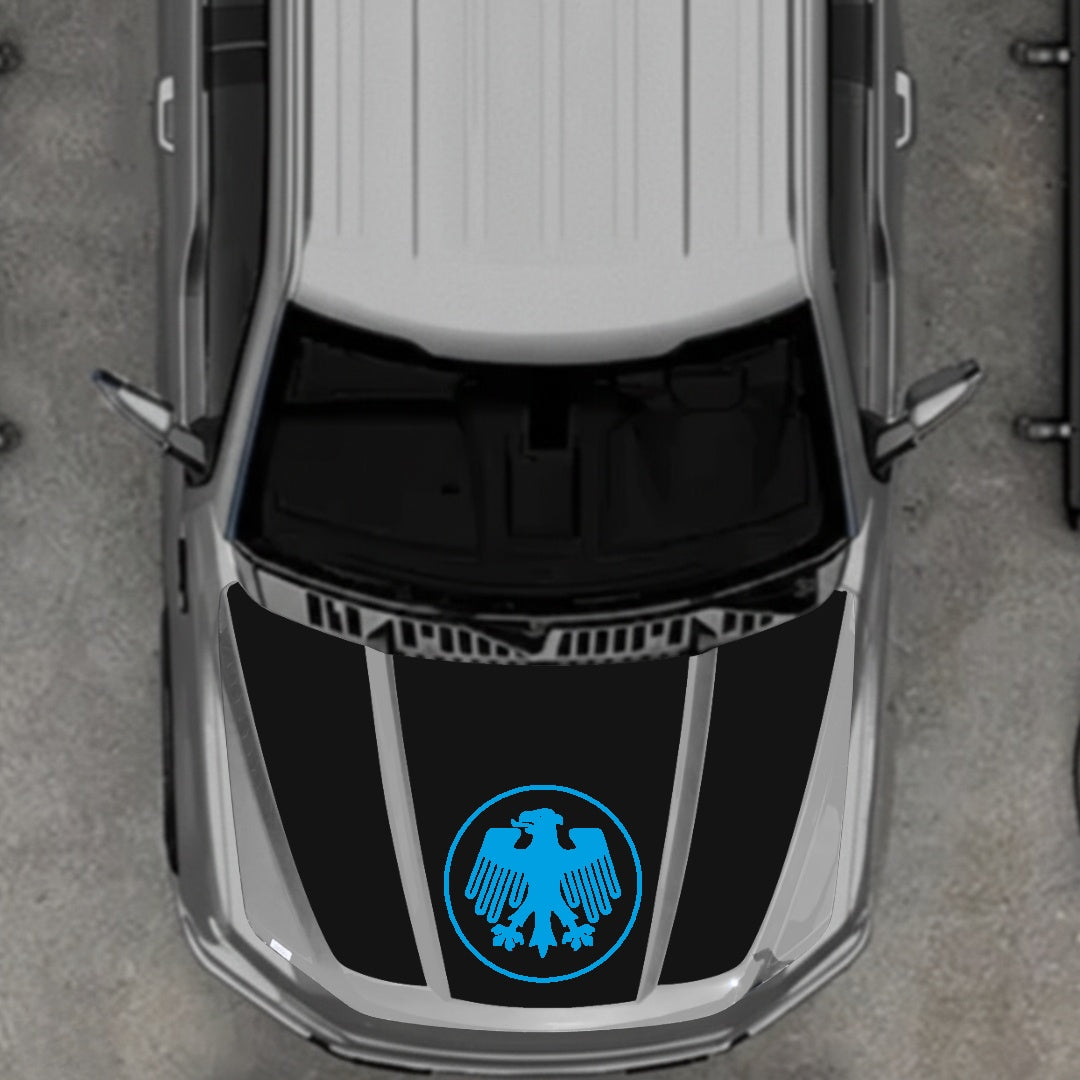 Hood Panel Decal/Sticker - Germany Logo Graphic Kit - For Ford F-150 2020-2026 - Premium Vinyl