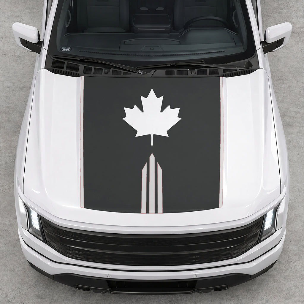 Hood Panel Decal/Sticker - Maple Graphic Decal Graphic Kit - For Ford F-150 2015-2020 - Premium Vinyl
