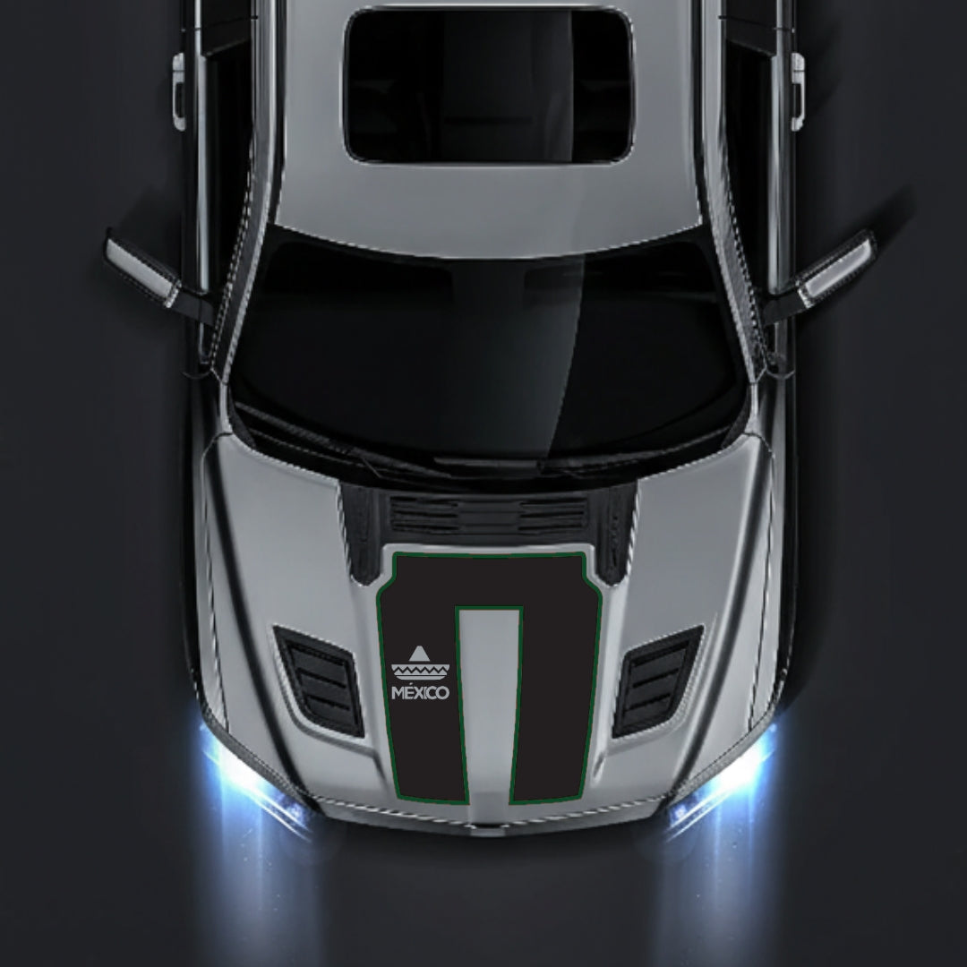 Hood Panel Decal/Sticker - Mexico Heritage - Cut - Border Graphic Kit - For Dodge RAM 1500 2019-2025 - Premium Vinyl