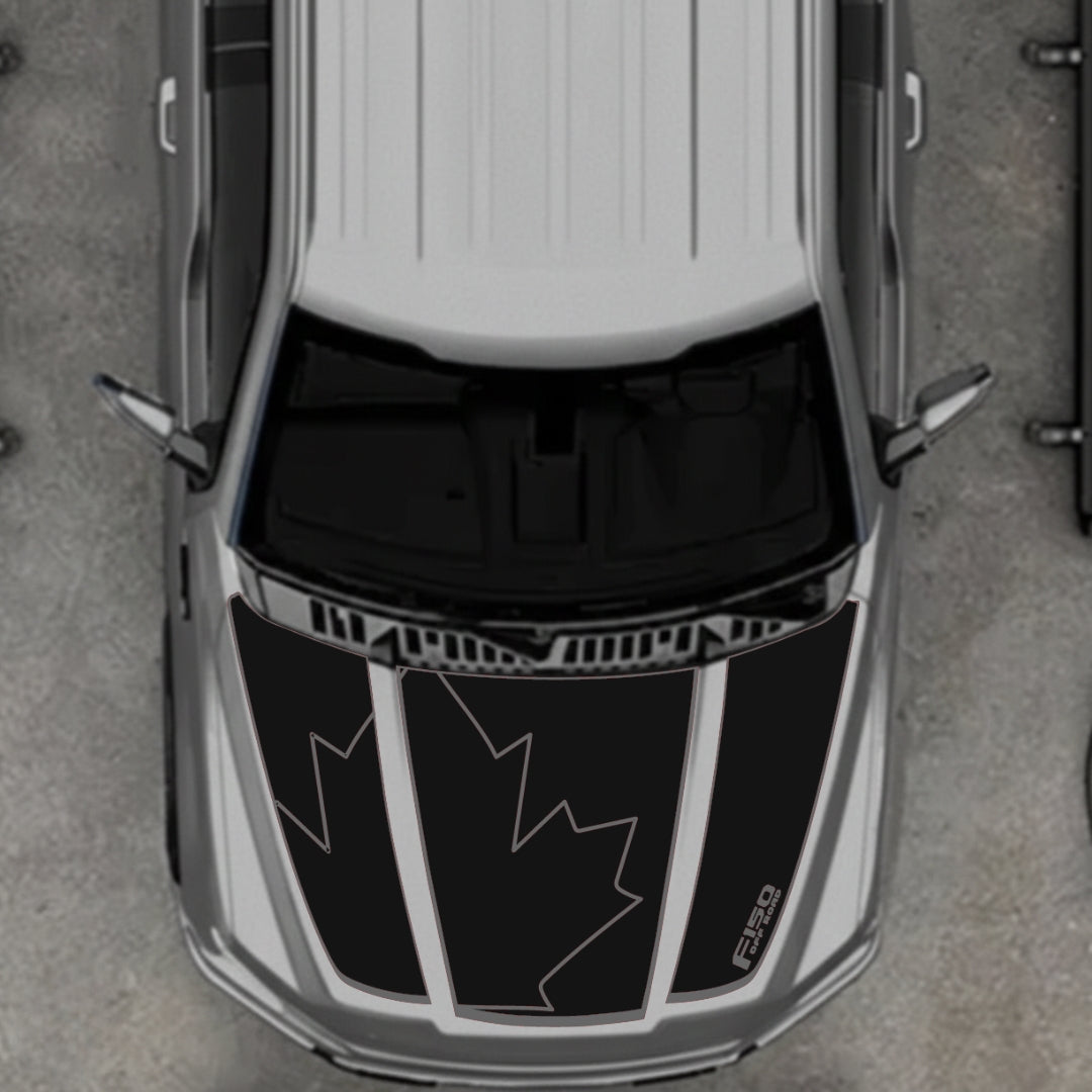 Hood Panel Decal/Sticker - Canada Style 27 Graphic Kit - For Ford F-150 2020-2026 - Premium Vinyl